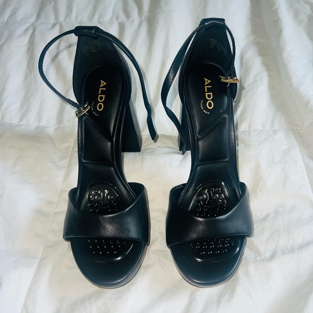 ALDO Elegant Black Strappy Heels